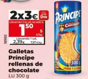 Lu - Galletas Príncipe Rellenas De Chocolate