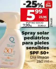 Dia Imaqe - Spray Solar Pediátrico Para Pieles Sensibles Spf 50+ 