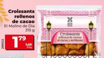 El Molino De Dia - Croissants Rellenos De Cacao