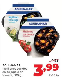 Aguinamar - Mejillones Cocidos En Su Jugo O En Tomate
