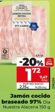 Dia Nuestra Alacena - Jamón Cocido Braseado 97%