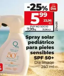 Dia Imaqe - Spray Solar Pediátrico Para Pieles Sensibles Spf 50+