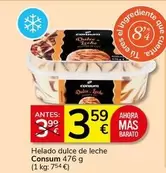 Consum - Helado Dulce De Leche