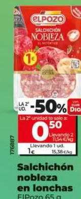 Elpozo - Salchichón Nobleza En Lonchas