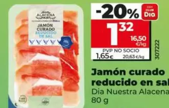 Dia Nuestra Alacena - Jamón Curado Reducido En Sal