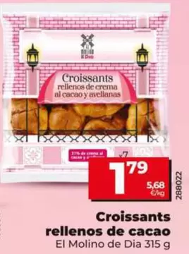 El Molino De Dia - Croissants Rellenos De Cacao