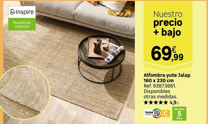 home - Alfombra Yute Jalap 160 X 230 Cm