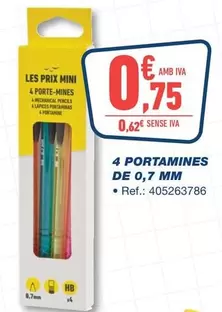 4 portamines de 0,7 mm