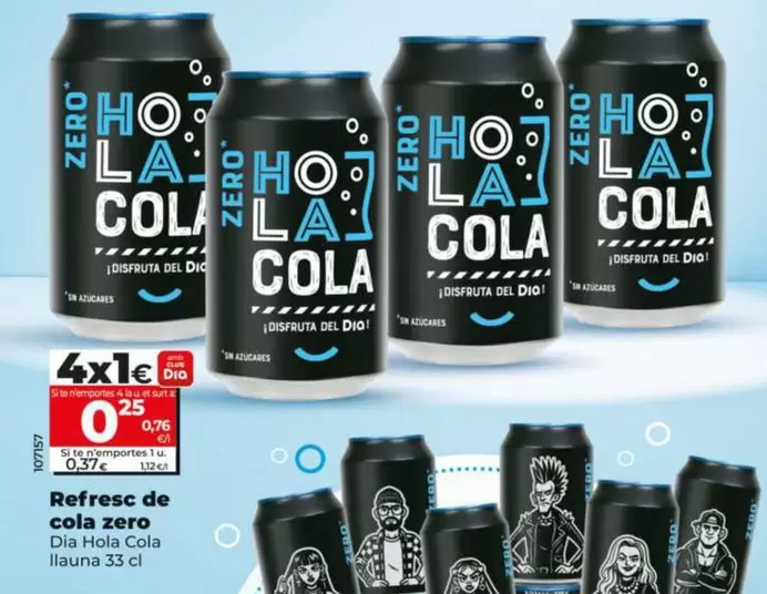 Dia Hola Cola - Refresco De Cola Zero 