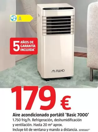 Fulmo - Aire Acondicionado Portátil 'Basic 7000'