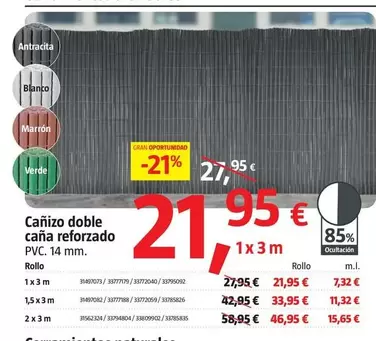 Canizo Doble Cana Reforzado