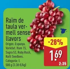 Raïm De Taula Vermell Sense Llavors