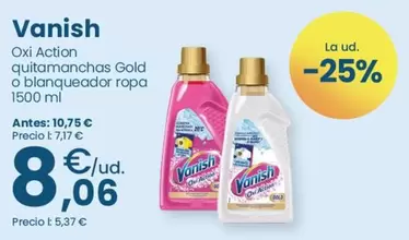 Vanish - Oxi Action Quitamanchas Gold O Blanqueador Ropa