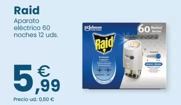 Raid - Aparato Electrico 60 Noches 12 Uds.