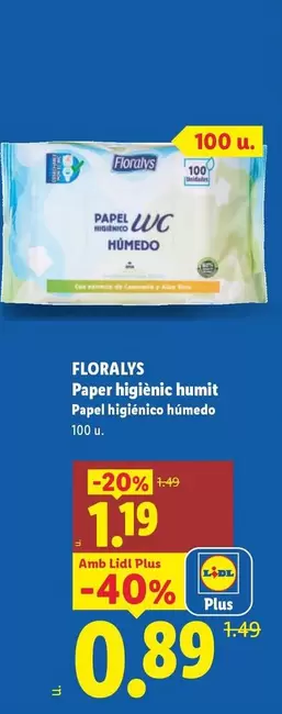 Floralys - Papel Higiénico Húmedo