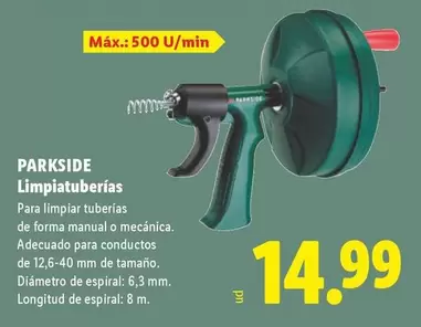 Parkside - Limpiatuberias