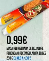 eliges - Masa Refrigerada De Hojaldre Redonda O Rectangular Ifa