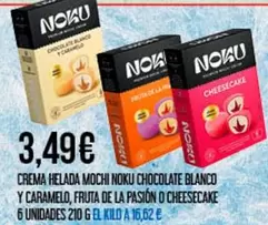 Noku - Crema Helada Chocolate Blanco Y Caramelo, Fruta De La Pasion O Cheesecake