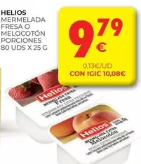 Helios - Mermelada Fresa O Melocoton Porciones