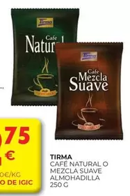 Tirma - Cafe Natural O Mezcla Suave Almohadilla