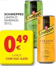 Schweppes - Limón O Naranja