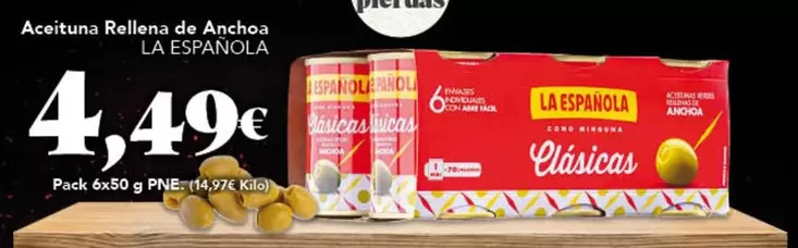 La Española - Aceituna Rellena De Anchoa