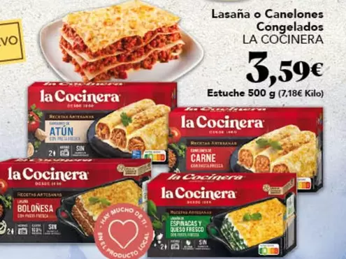 La Cocinera - Lasana O Canelones Congelados
