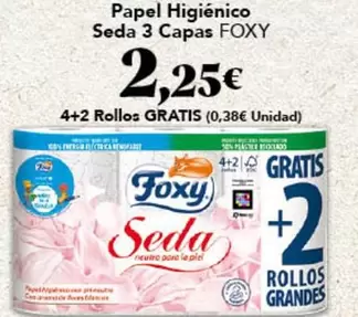 Foxy - Papel Higiénico Seda 3 Capas