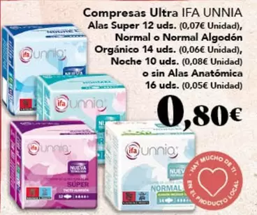 ifa unnia - Compresas Ultra