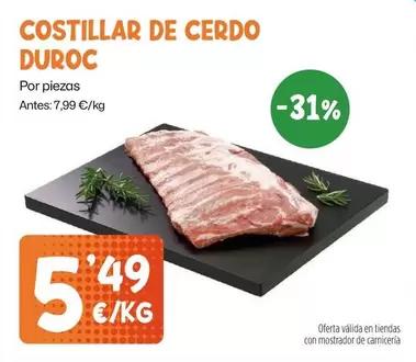 duroc - Costillar De Cerdo Duroc