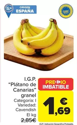 I.G.P. Platano De Canarias Granel
