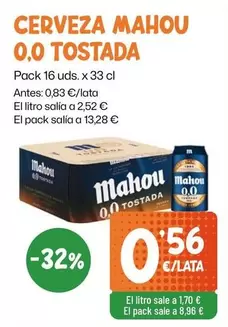 Mahou - Cerveza 0.0 Tostada