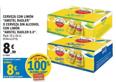 Amstel - Cerveza Con Limon Radler O Cerveza Sin Alcohol Con Limon Radler 0.0