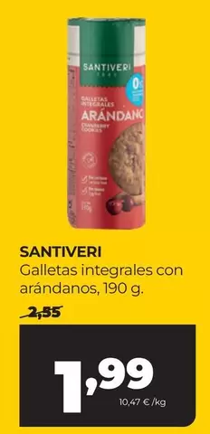 Santiveri - Galletas Integrales Con Arandanos