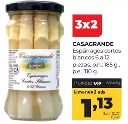 Casagrande - Espárragos Cortos Blancos 6 A 12 Piezas