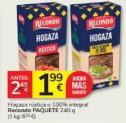 Recondo - Hogaza Rustica O 100% Integral