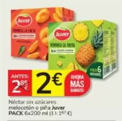 Juver - Nectar Sin Azucares Melocoton O Pina