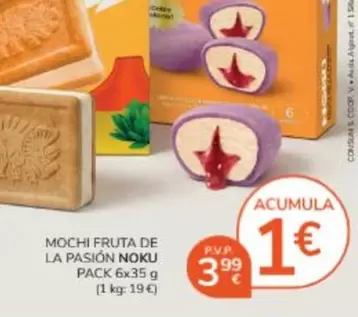 Noku - Mochi Fruta De La Pasion Pack 6x35 G