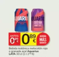 Aquarius - Bebida Isotónica Melocotón Rojo O Granada Acal