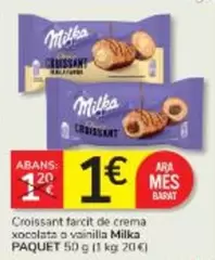 Milka - Croissant Farcit De Crema Xocolata A Vainilla