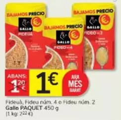 Gallo - Fideu, Fideu Num, 4 O Fideu Num, 2