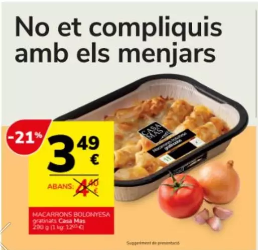 Mas - Macarros Bolonnesa