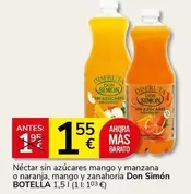 Don Simón - Néctar Sin Azúcares Mango Y Manzana O Naranja, Mango Y Zanahoria