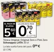 Schweppes - Tonica Original, Original Zero O Pink Zero