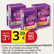 Ausonia - Compresas Incontinencia Discreet Paquete