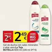 La Toja - Gel De Ducha Con Sales Minerales O Aloe Vera
