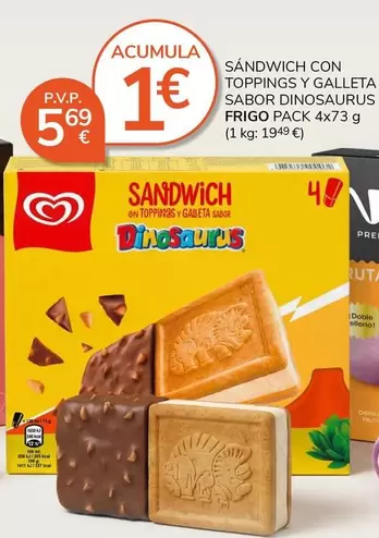 Frigo - Sandwich Con Toppings Y Galleta Sabor Dinosaurus