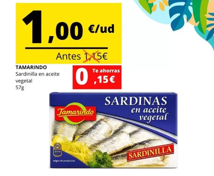 Tamarindo - Sardinilla En Aceite Vegetal