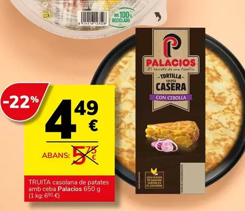 Palacios - Truita Casolana De Patates Amb Ceba