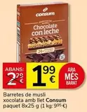 Consum - Barretes De Musli Xocolata Amb Llet